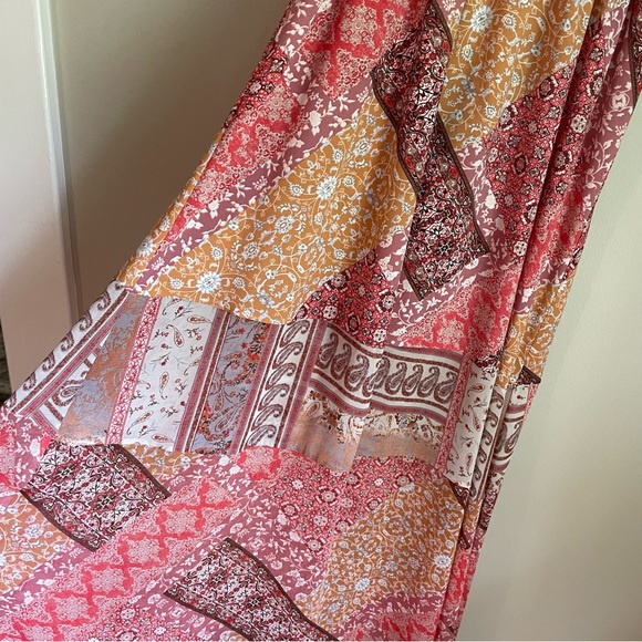 NWT BCBGeneration Pink Bandanna Paisley Printed Maxi Dress - Picture 6 of 9